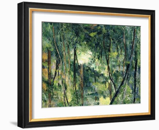 Undergrowth, C.1885-Paul Cézanne-Framed Giclee Print