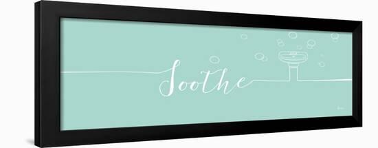 Underline Bath IV Teal-Veronique Charron-Framed Art Print