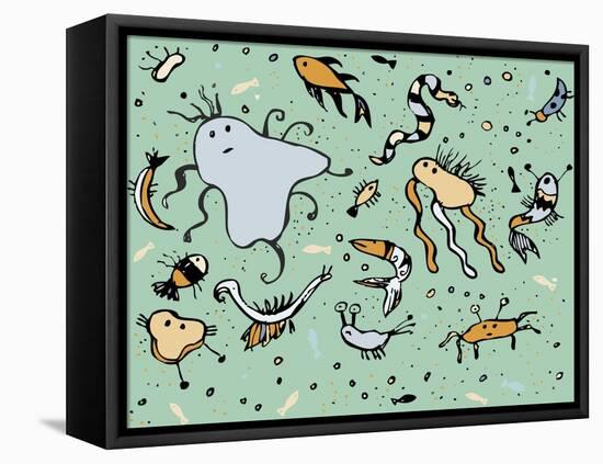 Undersea Creatures-Carla Martell-Framed Premier Image Canvas