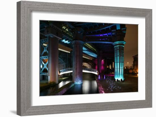 Underside of Bridge at Night-David Barbour-Framed Photo