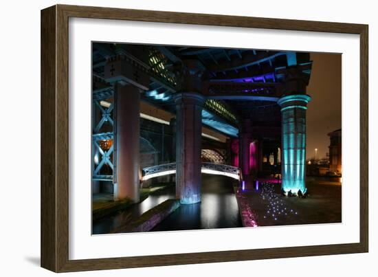 Underside of Bridge at Night-David Barbour-Framed Photo