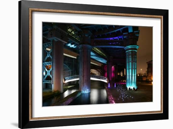 Underside of Bridge at Night-David Barbour-Framed Photo