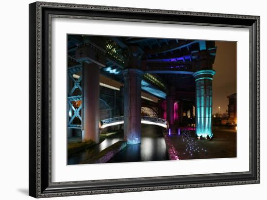 Underside of Bridge at Night-David Barbour-Framed Photo