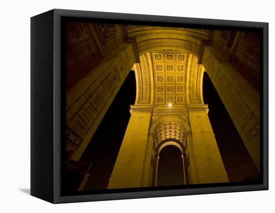 Underside of the Arc de Triomphe at Night, Paris, France-Jim Zuckerman-Framed Premier Image Canvas
