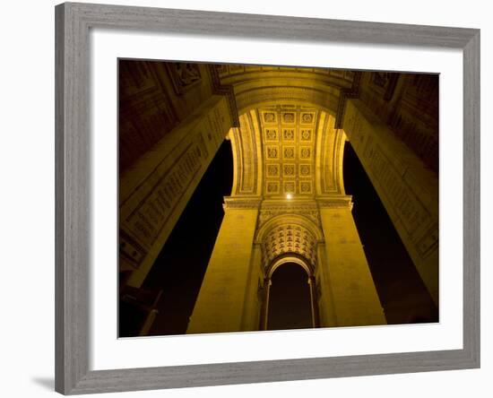 Underside of the Arc de Triomphe at Night, Paris, France-Jim Zuckerman-Framed Photographic Print