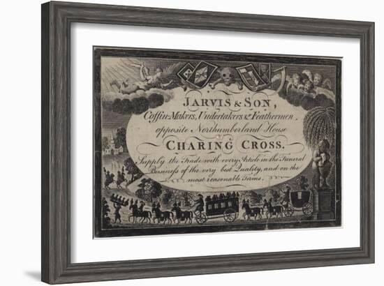 Undertakers, Jarvis and Son, Trade Card-null-Framed Giclee Print