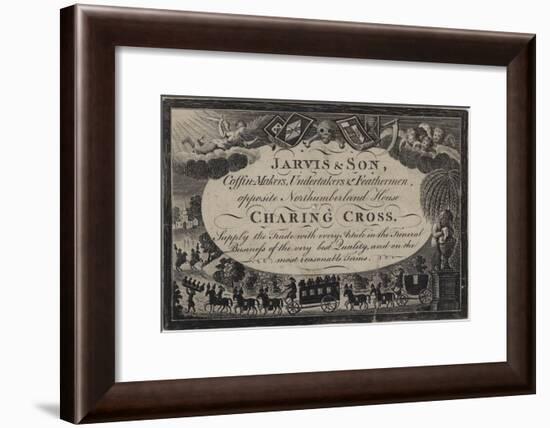 Undertakers, Jarvis and Son, Trade Card-null-Framed Giclee Print
