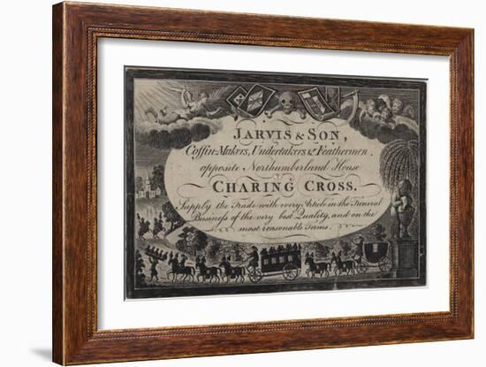 Undertakers, Jarvis and Son, Trade Card-null-Framed Giclee Print