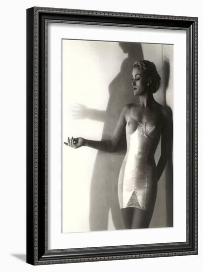 Underware Model in Merry Widow-null-Framed Art Print