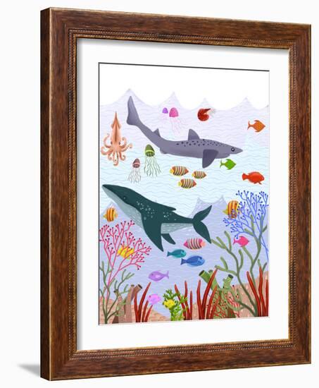 Underwater Adventure II-Regina Moore-Framed Art Print