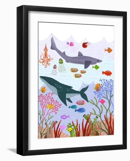 Underwater Adventure II-Regina Moore-Framed Art Print