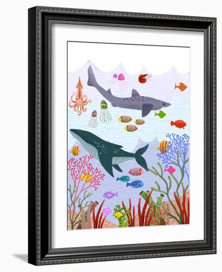 Underwater Adventure II-Regina Moore-Framed Art Print