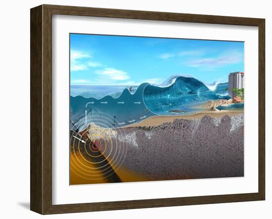 Underwater Earthquake And Tsunami-Jose Antonio-Framed Photographic Print