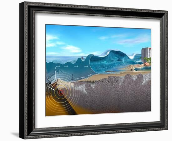 Underwater Earthquake And Tsunami-Jose Antonio-Framed Photographic Print