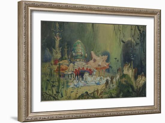 Underwater Kingdom. Stage Design for the Opera Rusalka by A. Dargomyzhsky, 1884-Viktor Mikhaylovich Vasnetsov-Framed Giclee Print