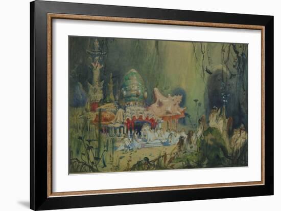 Underwater Kingdom. Stage Design for the Opera Rusalka by A. Dargomyzhsky, 1884-Viktor Mikhaylovich Vasnetsov-Framed Giclee Print