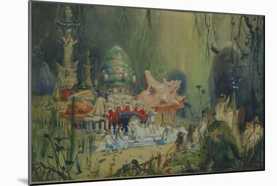 Underwater Kingdom. Stage Design for the Opera Rusalka by A. Dargomyzhsky, 1884-Viktor Mikhaylovich Vasnetsov-Mounted Giclee Print