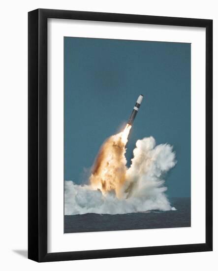 Underwater Launch of a Trident Ballistic Missile from a Submarine-null-Framed Photo