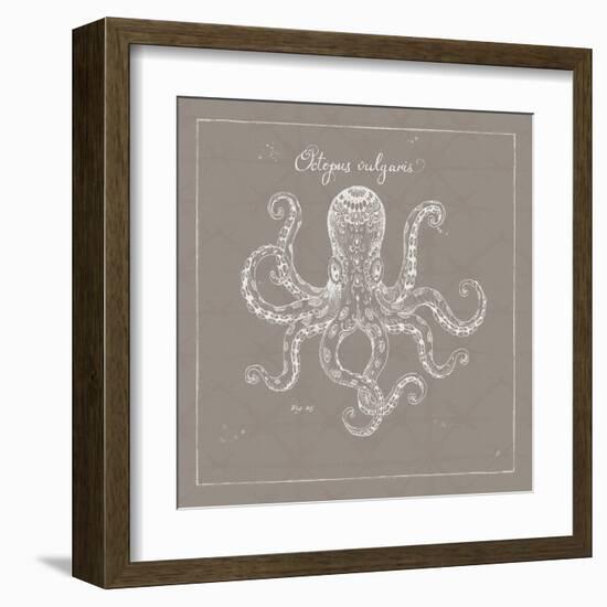 Underwater Life XI Greige-Daphne Brissonnet-Framed Art Print