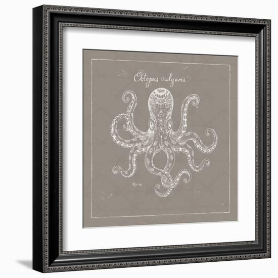 Underwater Life XI Greige-Daphne Brissonnet-Framed Art Print