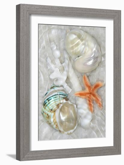 Underwater Light Waves II-Leda Robertson-Framed Art Print