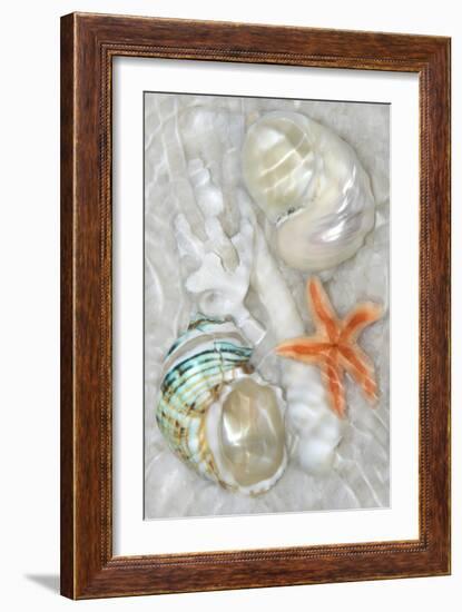 Underwater Light Waves II-Leda Robertson-Framed Art Print