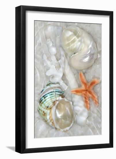 Underwater Light Waves II-Leda Robertson-Framed Art Print