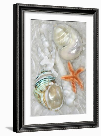 Underwater Light Waves II-Leda Robertson-Framed Art Print