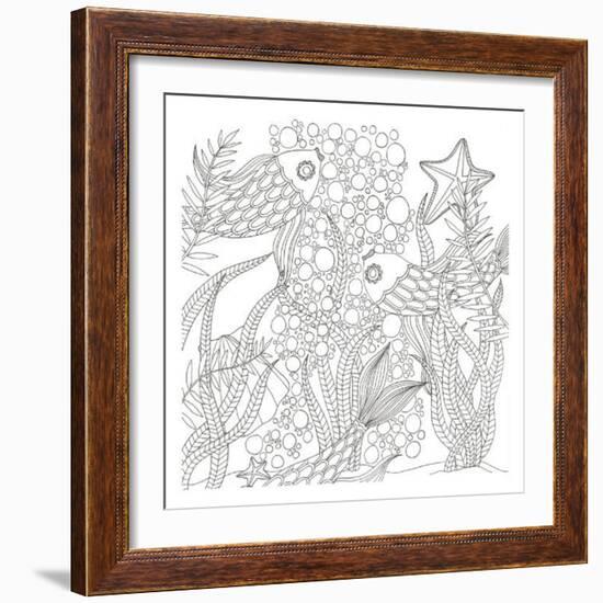 Underwater Meeting-Pam Varacek-Framed Art Print