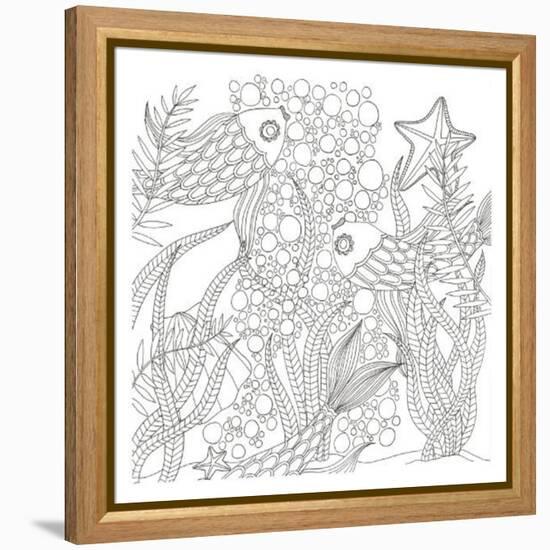 Underwater Meeting-Pam Varacek-Framed Stretched Canvas