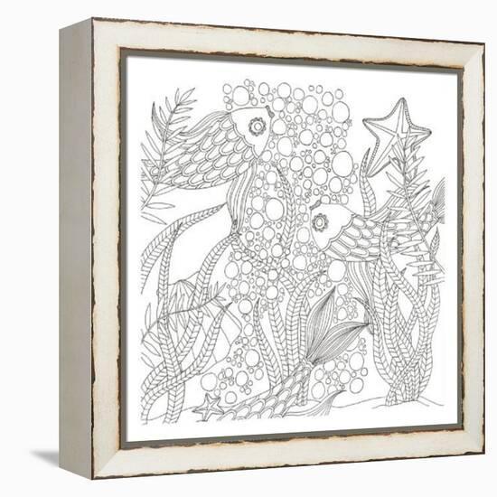 Underwater Meeting-Pam Varacek-Framed Stretched Canvas