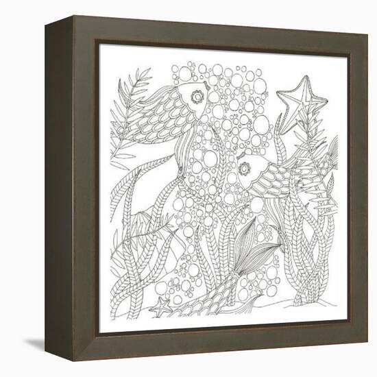 Underwater Meeting-Pam Varacek-Framed Stretched Canvas