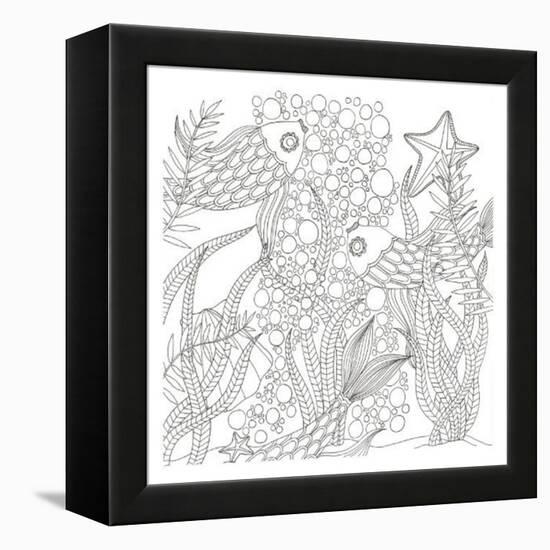 Underwater Meeting-Pam Varacek-Framed Stretched Canvas