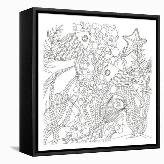 Underwater Meeting-Pam Varacek-Framed Stretched Canvas