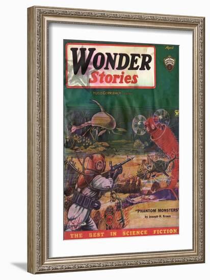 Underwater Monsters-Frank R Paul-Framed Art Print