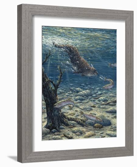 Underwater Pursuit-Jeff Tift-Framed Giclee Print