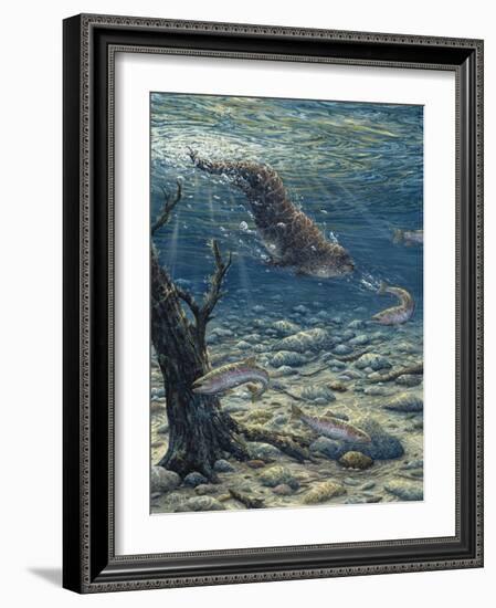 Underwater Pursuit-Jeff Tift-Framed Giclee Print