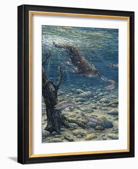 Underwater Pursuit-Jeff Tift-Framed Giclee Print