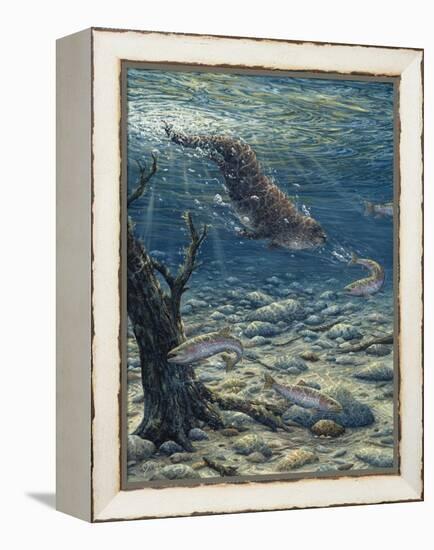 Underwater Pursuit-Jeff Tift-Framed Premier Image Canvas