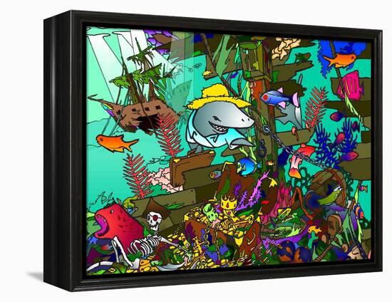 Underwater Shark-Howie Green-Framed Premier Image Canvas