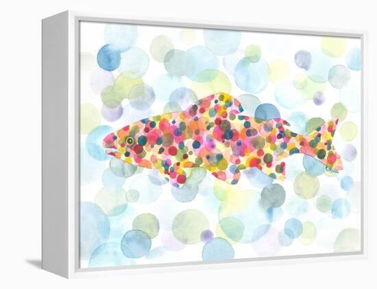 Underwater Trout-Kerstin Stock-Framed Stretched Canvas