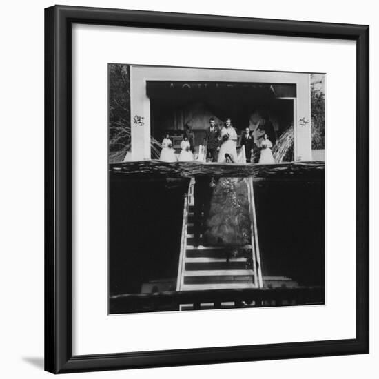 Underwater Wedding, with Bob Smith and His Soon to Be Wife Mary Beth Sanger-John Dominis-Framed Photographic Print