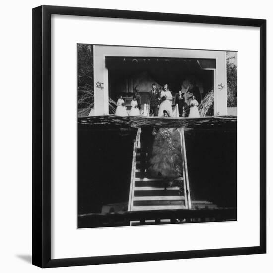 Underwater Wedding, with Bob Smith and His Soon to Be Wife Mary Beth Sanger-John Dominis-Framed Photographic Print