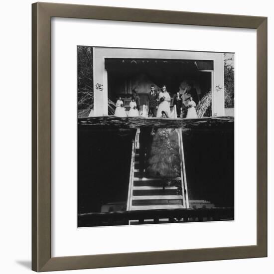 Underwater Wedding, with Bob Smith and His Soon to Be Wife Mary Beth Sanger-John Dominis-Framed Photographic Print