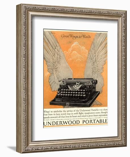 Underwood Portable Typewriters Equipment, USA, 1922-null-Framed Giclee Print