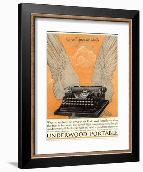 Underwood Portable Typewriters Equipment, USA, 1922--Framed Giclee Print