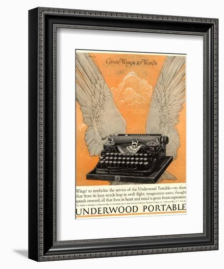 Underwood Portable Typewriters Equipment, USA, 1922-null-Framed Giclee Print