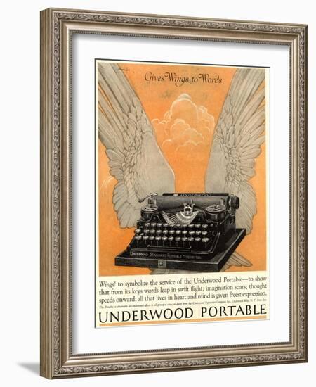 Underwood Portable Typewriters Equipment, USA, 1922-null-Framed Giclee Print