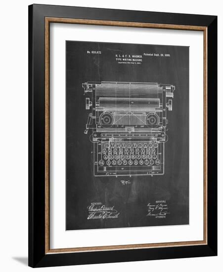Underwood Typewriter Patent-Cole Borders-Framed Art Print