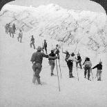 Ascending a Steep Snowfield, Stevens Glacier, Mount Rainier, Washington, USA-Underwood & Underwood-Photographic Print